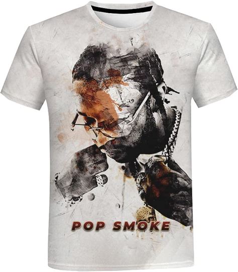 Zsxdcfv T Shirt Rip Pop Smoke Camiseta Hombres Rap Rapper Hip Hop Funny