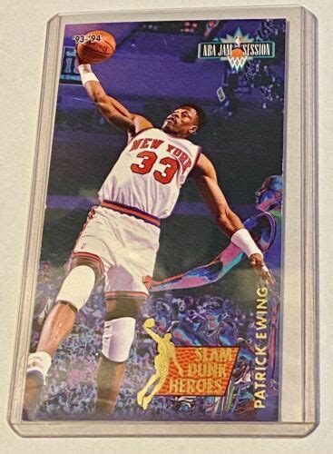 1993 94 Fleer NBA Jam Session SLAM DUNK HEROES PATRICK EWING 1 New