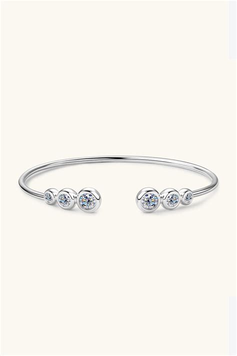 18 Carat Moissanite 925 Sterling Silver Bracelet Etsy