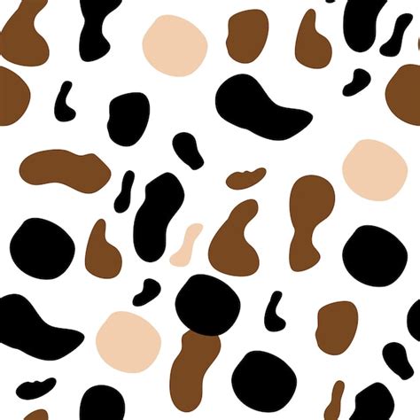 Premium Vector Cow Spots Seamless Pattern Endless Texture