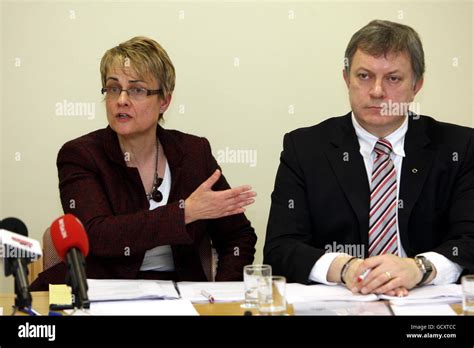 Leader Of The Sdlp Margaret Ritchie With Patsy Mcglone At Stormont In Belfast As They Reveal