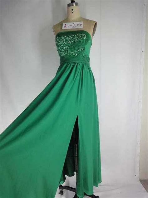 Elegant Royal Green Strapless Prom Evening Dress At Best Price In