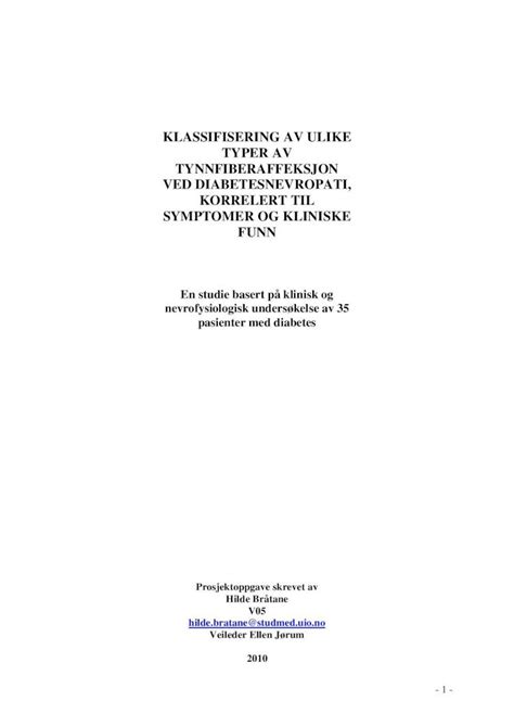 Pdf Klassifisering Av Ulike Typer Av Overlappet I Etiologi Klinikk