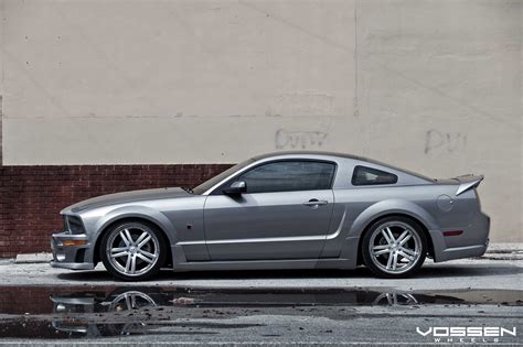 Performance Meets The Looks Gray Mustang Roush Rocking A Set Of Chrome