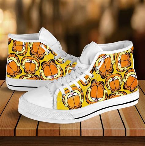 Garfield And Friends Custom High Top Garfield The Cat Fashion Shoes
