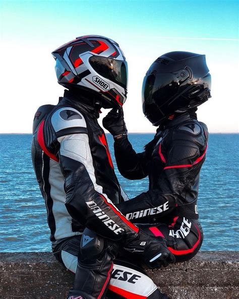 Biker Couple Motorcycle Leathers Suit Motorcycle Bike Leathers