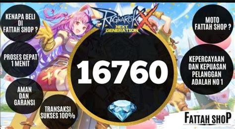 Buy Top Up 16760 Diamonds Ragnarok X Next Generation 1267107 Itemku