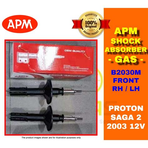 100 ORIGINAL APM FRONT SHOCK ABSORBER GAS PROTON SAGA 2 2003 12V