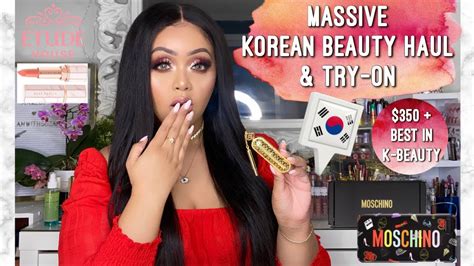 Massive K Beauty Korean 🇰🇷 350 Haul And Try On Yesstyle Swatches And Detailed Tutorial