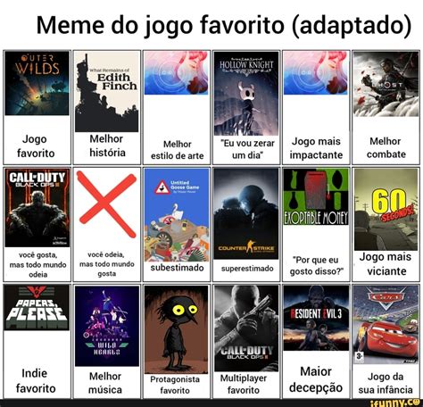 Meme Do Jogo Favorito Adaptado Jogo Favorito Voc Gosta Mas Todo