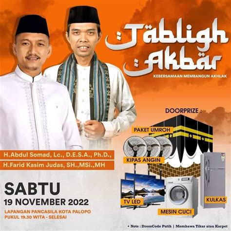 19 November Ustad Abdul Somad Tabligh Akbar Di Lapangan Pancasila Spiritkita