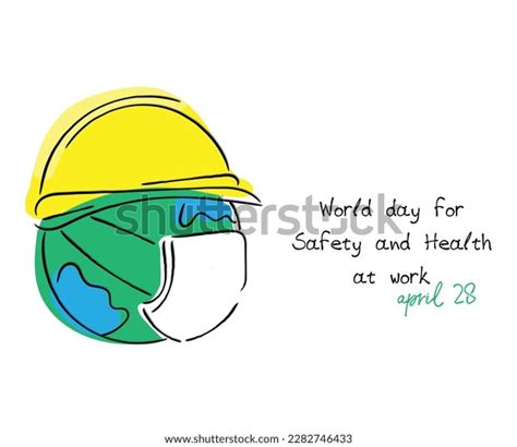 World Day Safety Health Work Observed Stock Vector Royalty Free