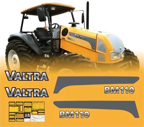 Kit Adesivos Faixas Etiquetas Trator Valtra Bm110 Bm 110 Parcelamento