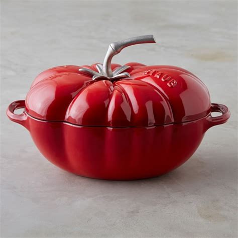 Staub Cast Iron Tomato Cocotte Williams Sonoma