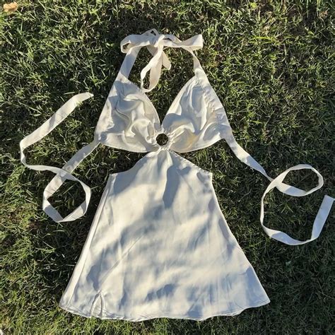 Peppermayo Women S Cream Dress Depop