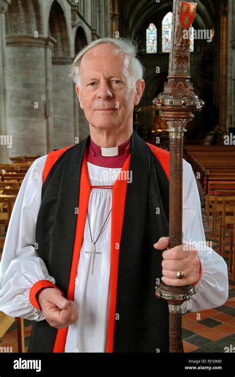 Right Reverend John Oliver, the retired Bishop of Hereford, in Hereford ...