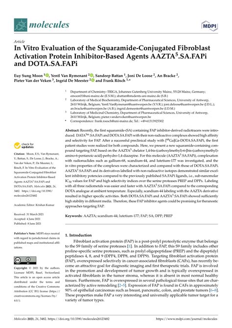 PDF In Vitro Evaluation Of The Squaramide Conjugated Fibroblast