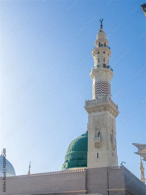 The mosque was founded by Prophet Muhammad. The famous green and silver ...