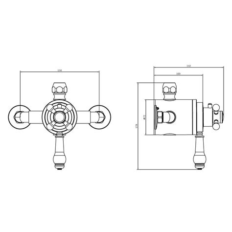 Trinity Traditional Concentisc Exposed Dual Control Thermostatic Shower