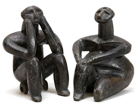 "Thinker of Cernavoda" and "Woman of Hamangia"; Romania, 5000 BC ...