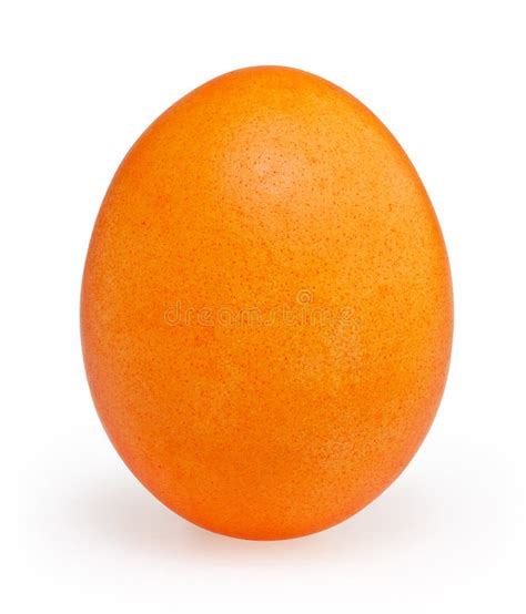 Orange Easter Egg Isolated On White Stock Image Image Of Bright