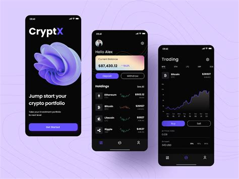 Crypto Wallet Mobile App Figma