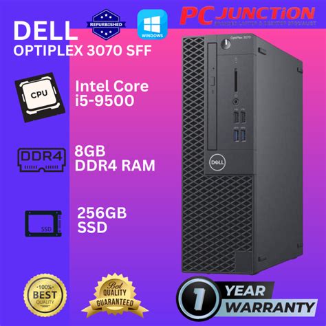 Dell Optiplex 3070 Sff Intel Core I5 9th Gen 8gb Ddr4 256gb Ssd 500gb Hdd Win 10 Free