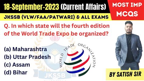 Todays September Current Affairs Mcq For Jkssb Current