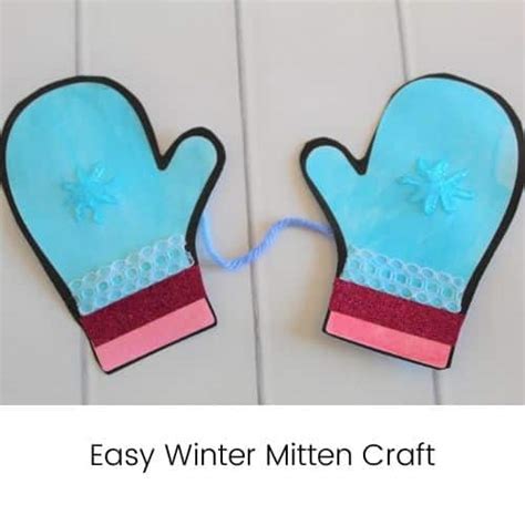 Easy Mittens Craft With Free Printable Mitten Template