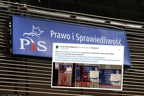 Zniszczono biuro PiS Macie krew na rękach WP Wiadomości