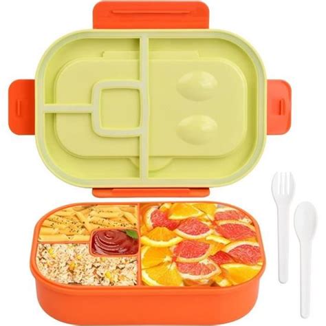 Anseom Lunch Box 1400 ML Boite Bento Boite Repas Avec 4 Compartiments