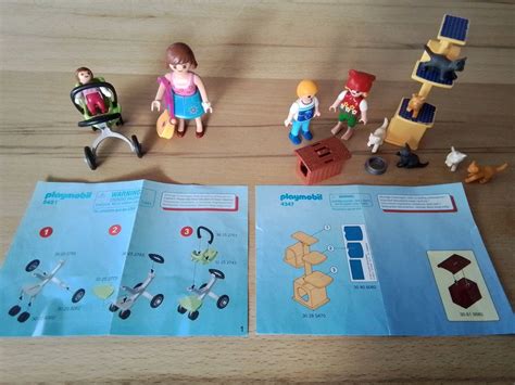 Playmobil Mama Mit Kinderwagen Kinder Mit Katzen Kaufen Auf Ricardo