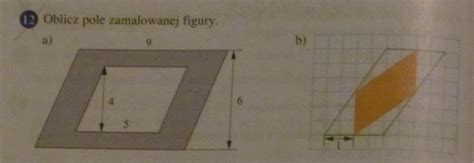 Oblicz Pole Zamalowanej Figury Brainly Pl