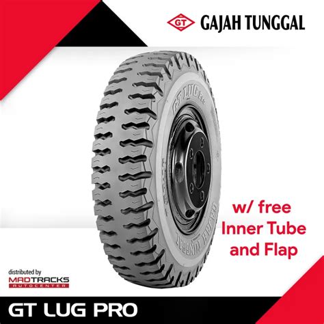 Gajah Tunggal 1000x20 16PR GT Lug Pro Tire 10 00 20 Tube Type With