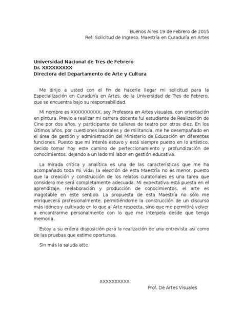 Carta De Motivación Para Maestría Pdf Maestros Modificación De Comportamiento