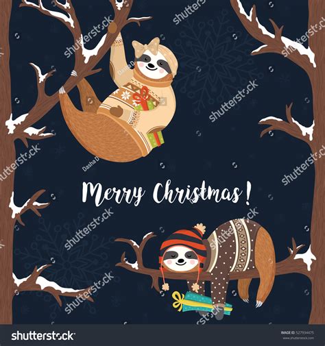 Vector Cute Baby Sloths Funny Sloths Stock Vector (Royalty Free ...