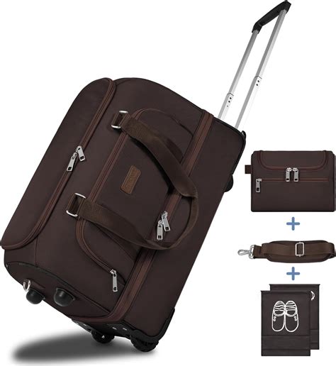 Amazon ETRONIK Duffel Bag With Wheels Rolling Weekender Bags