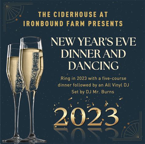 New Year S Eve Dinner And Dance Party Ironbound Farm And Ciderhouse