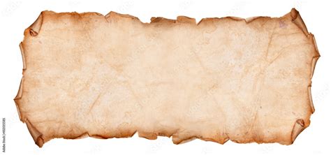 Old Torn Paper Scroll Isolated On A White Background Stock Photo