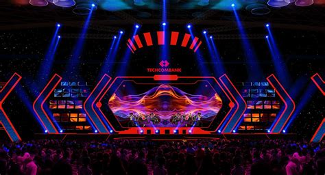 Techombank Futuristic On Behance Stage Set Design Stage Lighting