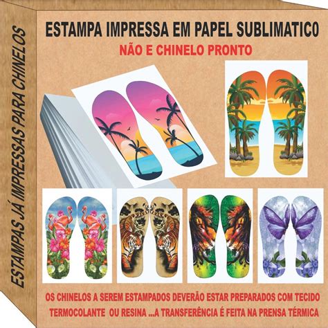 Estampas Para Chinelo Impresso Em Papel Sublimatico Frete Gr Tis