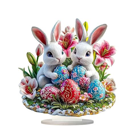 Clearance Items Home Easter Themed Colorful And Egg 2d Flat Acrylic
