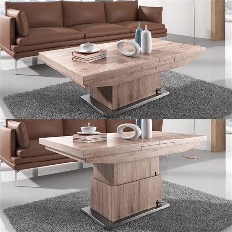 Elgin Convertible And Extendable Dining And Coffee Table In Sonoma Oak