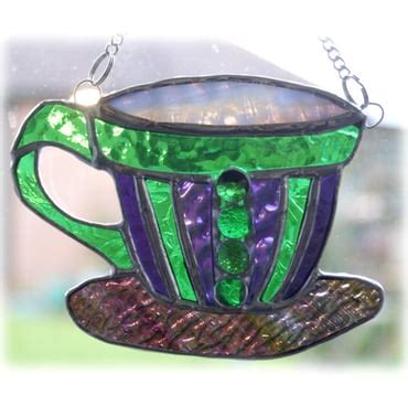 Teacup Stained Glass Suncatcher Coffee Cup Mug Folksy