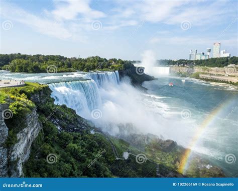 Niagara Falls Summer Day New York Editorial Stock Image Image Of