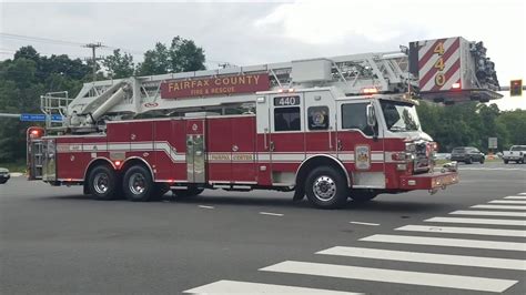 Fairfax Couty Fire Rescue Engine 421 And Tower 440 Responding YouTube