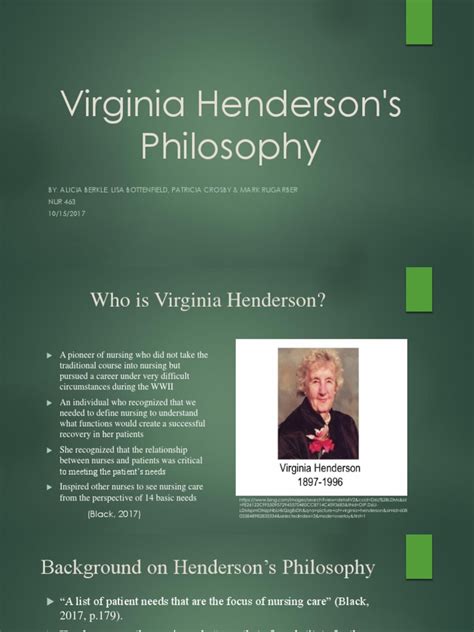 Virginia Henderson | PDF | Nursing | Health Care