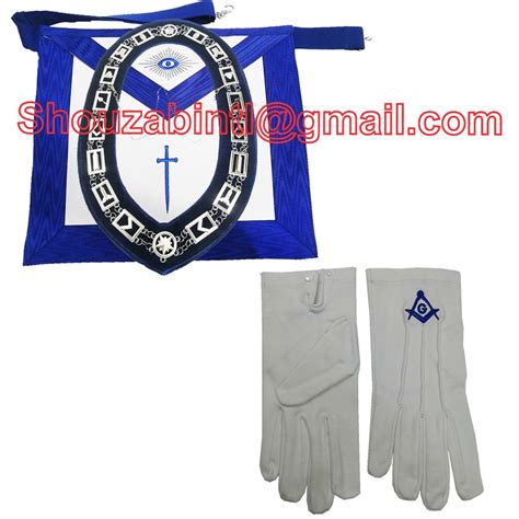 Masonic Regalia Blue Lodge Tyler Officer Apron Set In Set Etsy