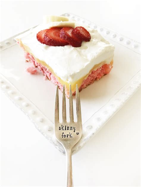 Skinny Strawberry Banana Poke Cake — The Skinny Fork