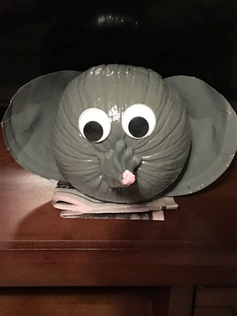 Painted Elephant Pumpkin Pumpkin Halloween Decorations Painted